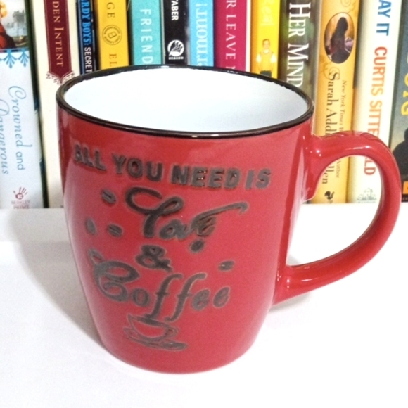 ALL YOU NEED IS LOVE & COFFEE ROYAL NORFOLK COFFEE MUG 16oz. - Picture 8 of 8